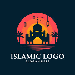 Islamic With Mosque Logo Template