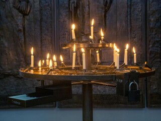 warm light in a cold church