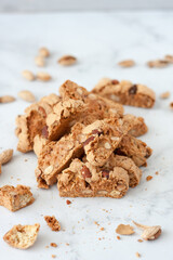 Biscotti on the table for tea. Selective focus. Food.