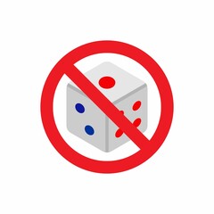 No Gambling Icon : Game Theme, Business Theme, Infographics and Other Graphic Related Assets.