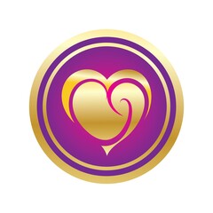 heart love logo beautiful design concept icon tamplate vector