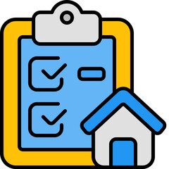 checklist outline color icon