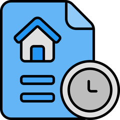 clock outline color icon