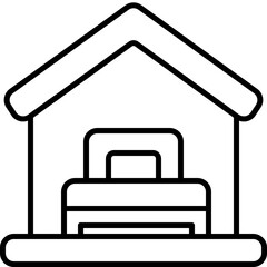 accommodation outline icon