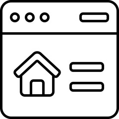 web outline icon