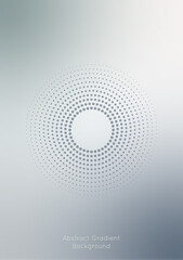 Abstract gradient background, grey metal color tone, with dots line circle pattern at the middle