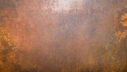 An old sheet of iron covered with rust. Close up.