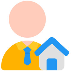 sales agent flat icon