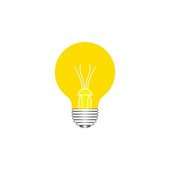 light bulb symbol icon illustration