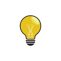 light bulb symbol icon illustration