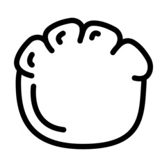 elephant animal hoof print line icon vector. elephant animal hoof print sign. isolated contour symbol black illustration