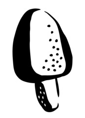 Ice Cream drawing hand painted with ink brush