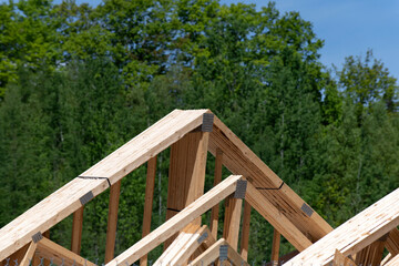 A pile of rafters waiting to be shipped