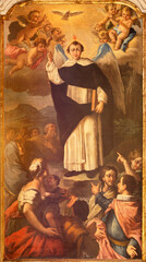 BARI, ITALY - MARCH 3, 2022: The  painting of St. Vincent Ferrer in the church Chiesa San Domenico...