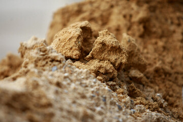 Sand grain construction texture background colose up