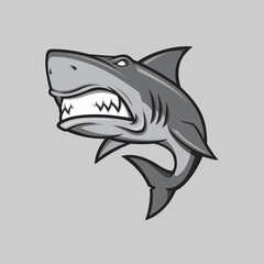 Angry Shark Mascot