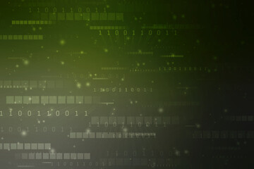 Binary Code Background, Digital Abstract technology background, flowing number one and zero text in binary code format in technology background. Internet Big data Concept