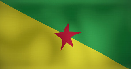 Image of national flag of french guiana waving