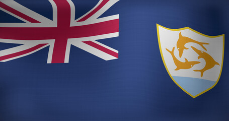 Image of national flag of anguilla waving