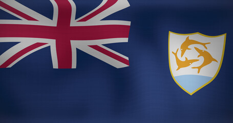 Image of national flag of anguilla waving