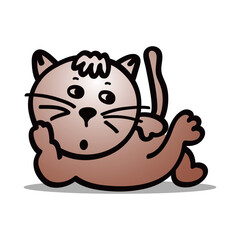 猫　考える