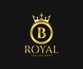Luxurious Royal B Letter Logo Design. Letter B Logo Design Template.