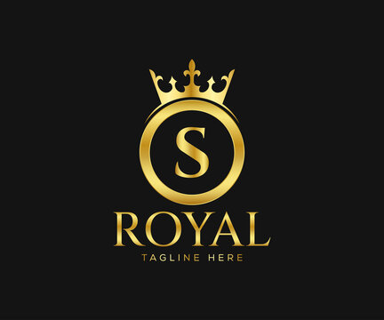 Luxurious Royal Logo Design. Letter S Logo Design Template.