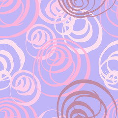 Abstract geometric seamless hand drawn pattern.