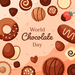 World chocolate day illustration
