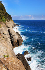 Ligurian Mediterranean landscape near Cinque Terre, Italy, Europe