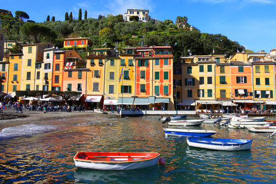 Beautiful small village of Portofino in Liguria, Italy, Europe