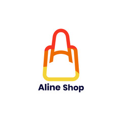 Letter A shop logo with bag icon for e commerce, shop and store logo