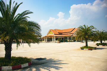 A beautiful panoramic view of Luang Prabang city, located in Laos.