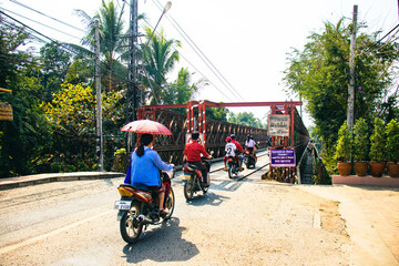 Obraz premium A beautiful panoramic view of Luang Prabang city, located in Laos.