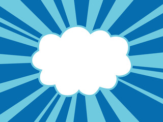 雲と集中線の壁紙