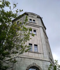 Old tower from the beginning of the 20th century, view from below