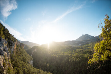 Beautiful Turkish mountains at sunset