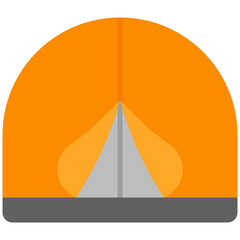 camping tent flat icon