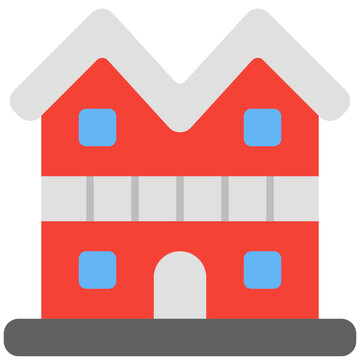 Multifamily House Flat Icon