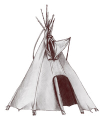 Wigwam drawing © Tetiana