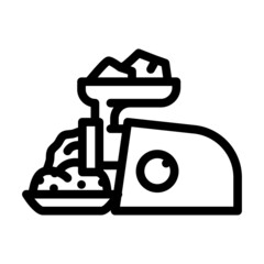 ground meat line icon vector. ground meat sign. isolated contour symbol black illustration