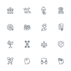 core values icons set . core values pack symbol vector elements for infographic web