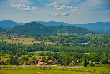 Landschaft im Bugey in Frankreich
