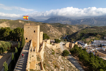 Fototapeta na wymiar Murallas de la alcazaba de Antequera (siglos XII-XIII). Antequera, Malaga, Spain.