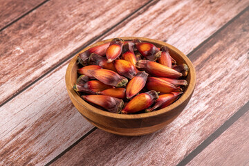 Typical South Brazil winter food. Araucária seed in natura.