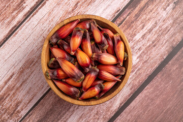 Typical South Brazil winter food. Araucária seed in natura.
