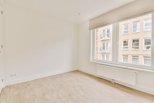 Empty white room in modern house
