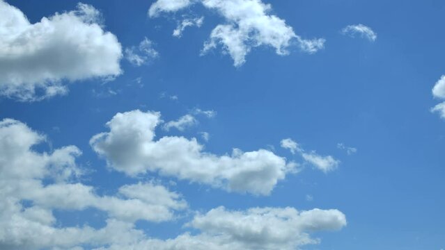 Time lapse of white clouds of blue sky at daytime 