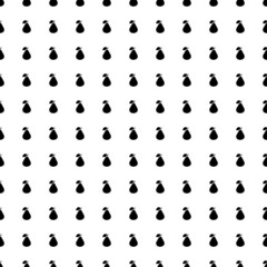 Square seamless background pattern from black pear symbols. The pattern is evenly filled. Vector illustration on white background