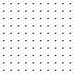 Square seamless background pattern from black potatoes symbols are different sizes and opacity. The pattern is evenly filled. Vector illustration on white background